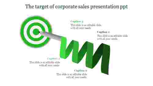 corporate sales presentation ppt-The target of corporate sales presentation ppt-Green